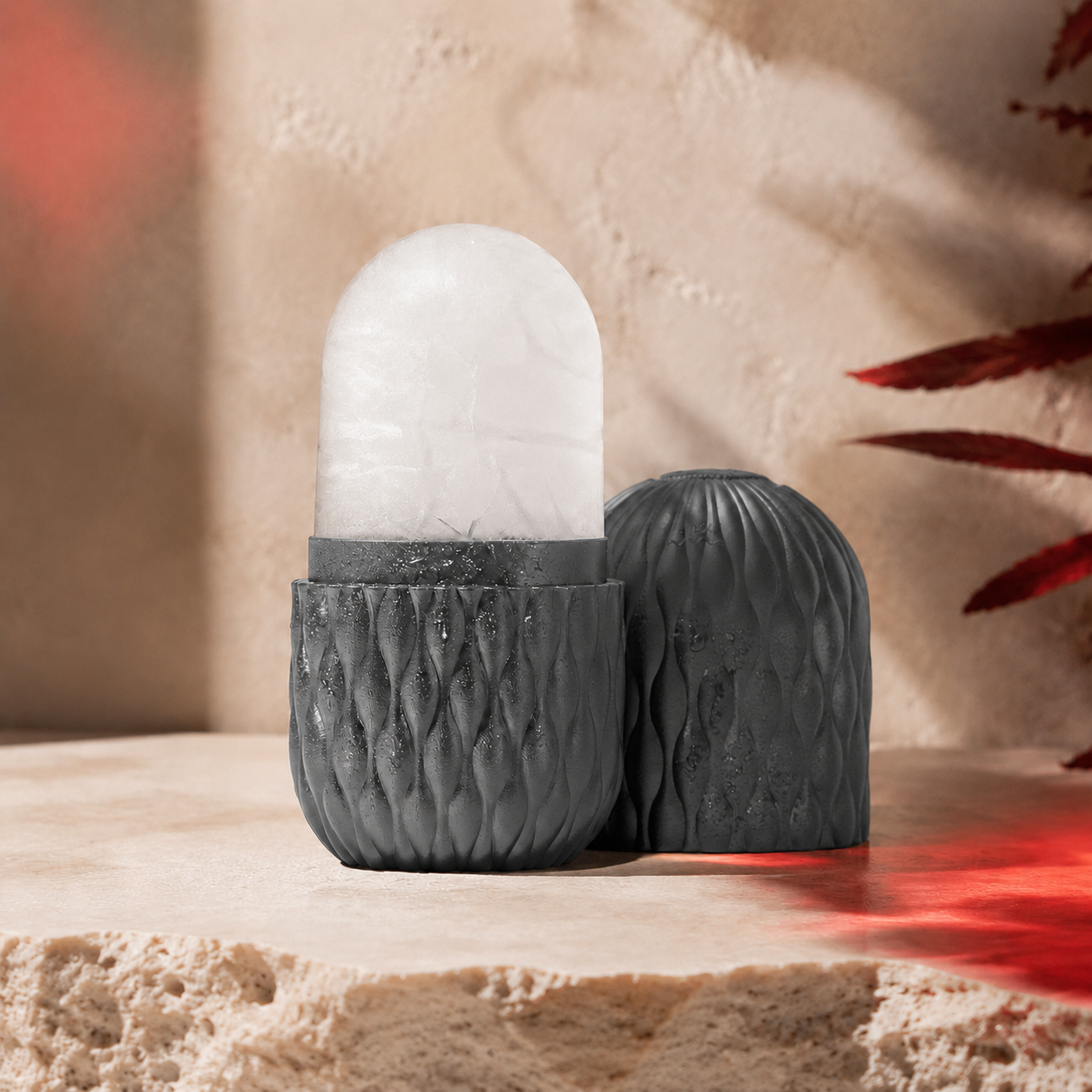 AscendLab Ice Face Roller — grafitowy