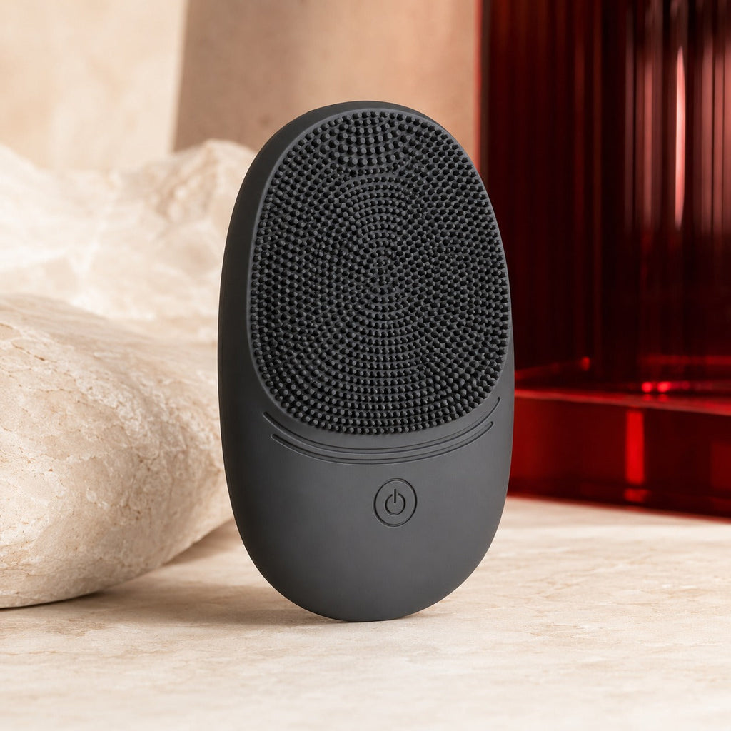 AscendLab Sonic Facial Brush — szara szczoteczka silikonowa