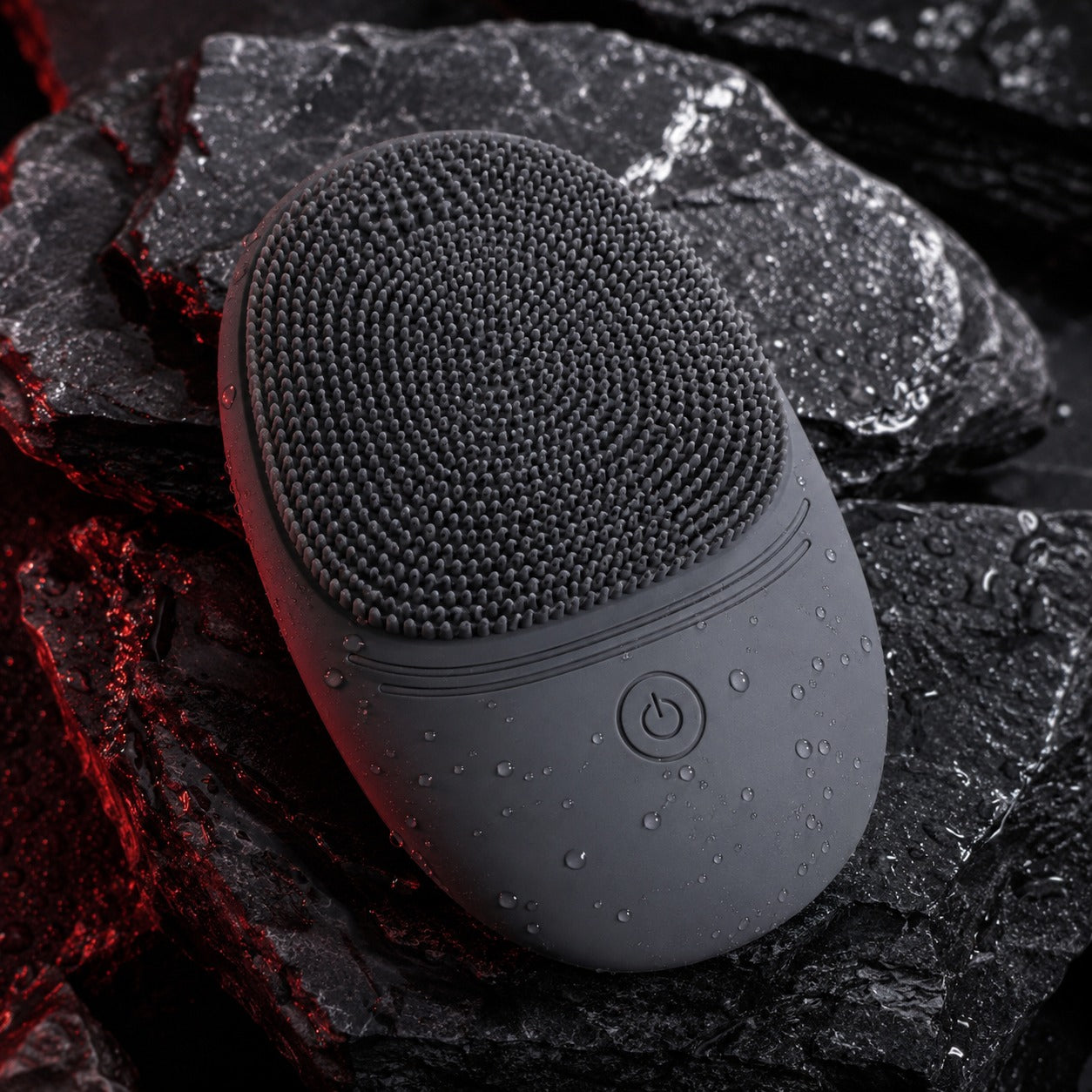 AscendLab Sonic Facial Brush — zbliżenie silikonowych wypustek